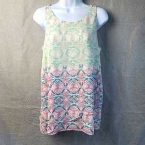 CABI Dipped Geometric Print Tank